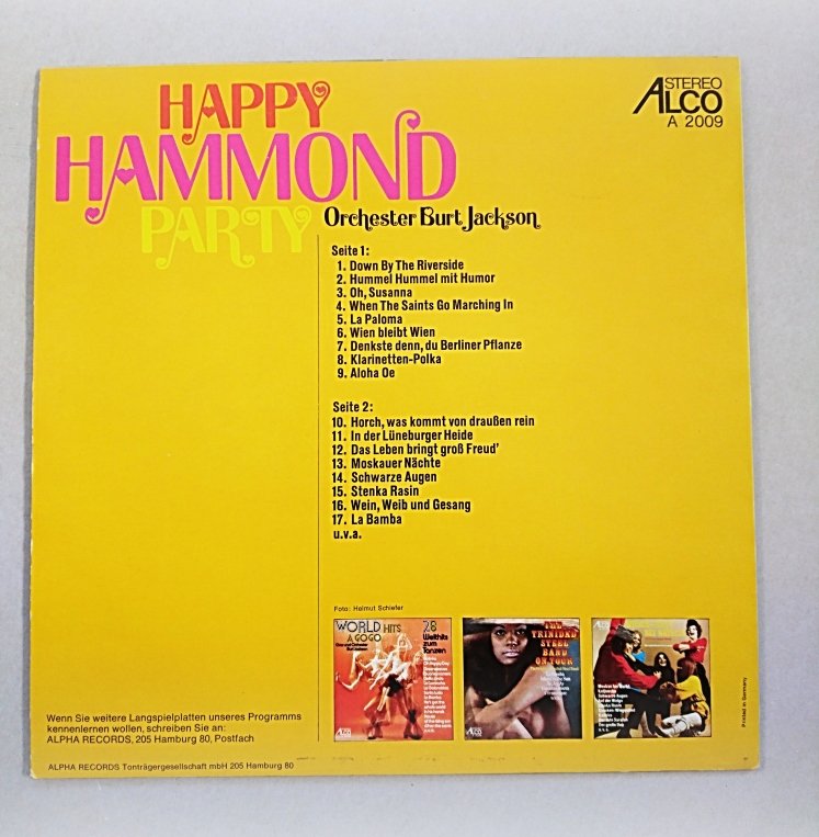 Orchester Burt Jackson* – Happy Hammond Party